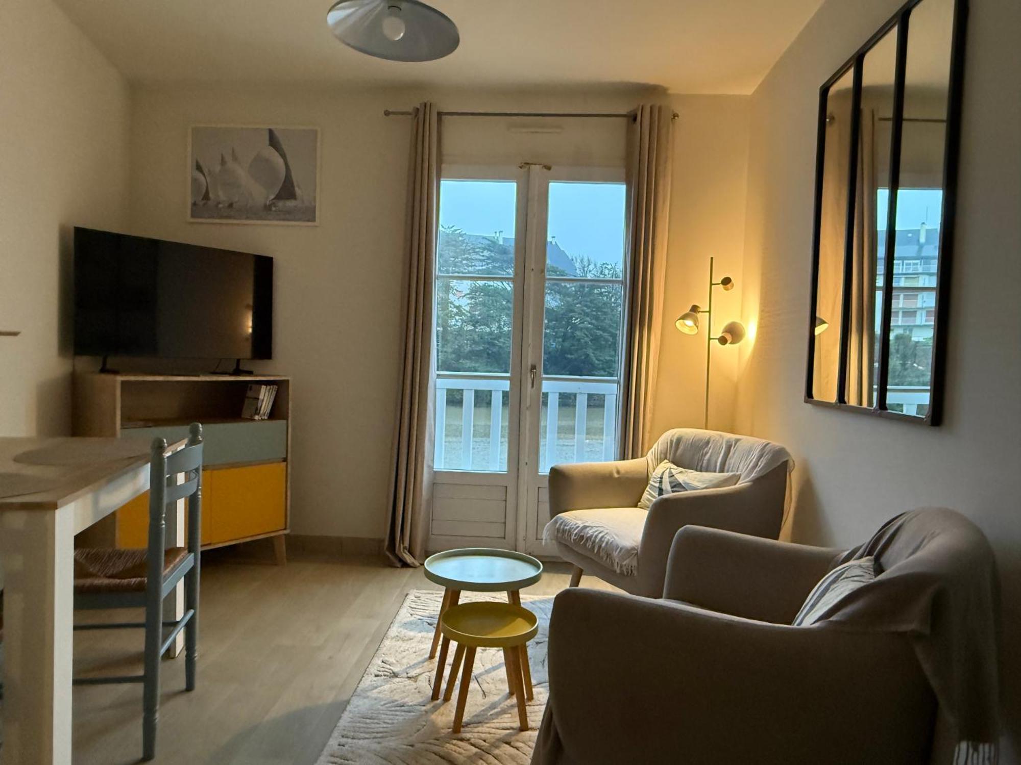 Appartement T2 Vue Sur La Riviere Avec Garage Privatif - Port De Saint-Goustan Auray Exterior foto